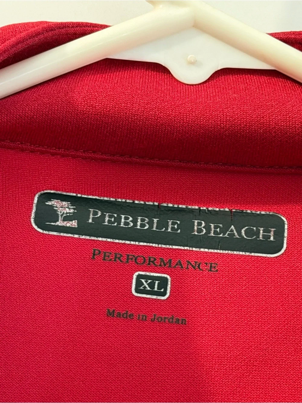 Pebble Beach Red Half-Zip Men's Sweater